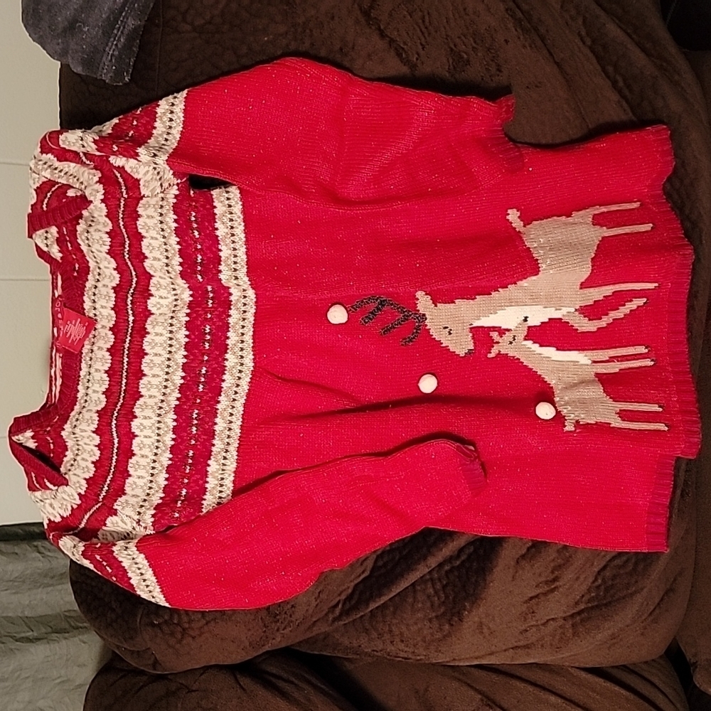 Jingles and Joy Girls Holiday Sweater Dress